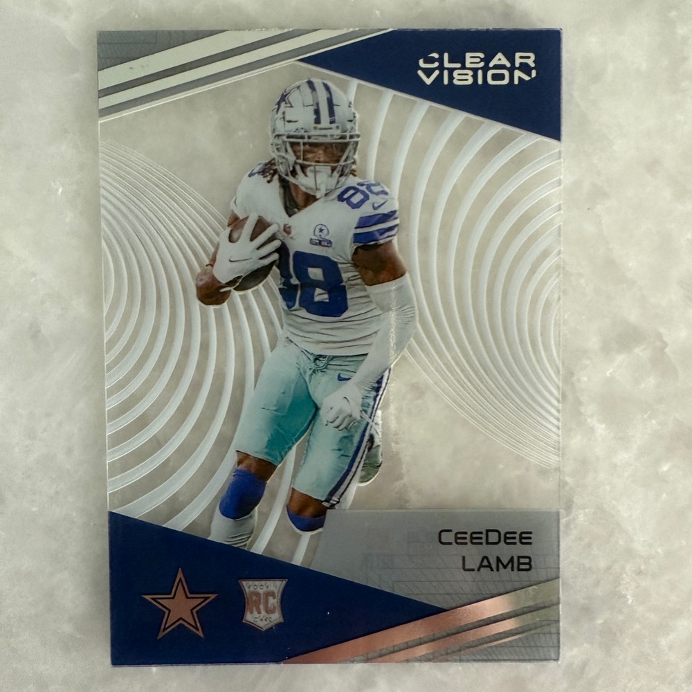 NFL Clear Vision Trading Card - Blue and White